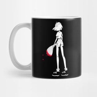 Lofi Sad Anime Girl Holding Roses Mug